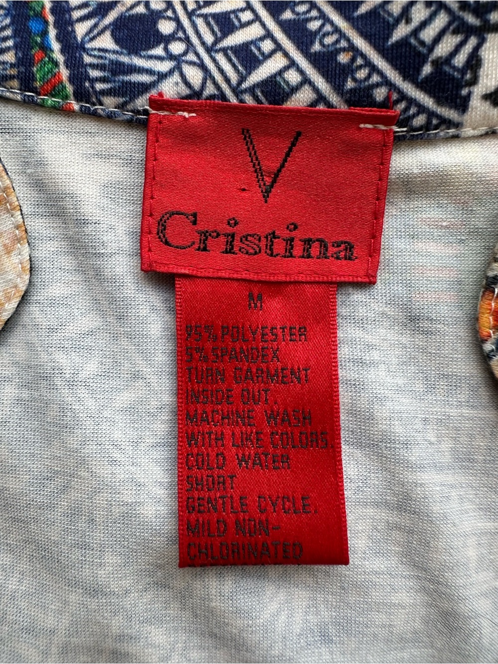 V Christina gem embellished colorful tunic top - Picture 8 of 9